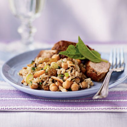 Wild rice and barley salad