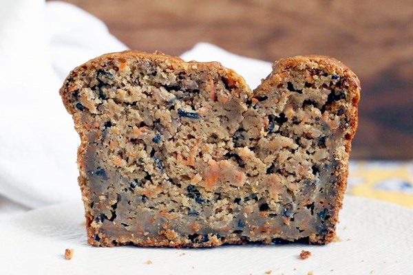 Wild rice and carrot tea bread