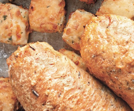 Wild rice and chive bâtardes