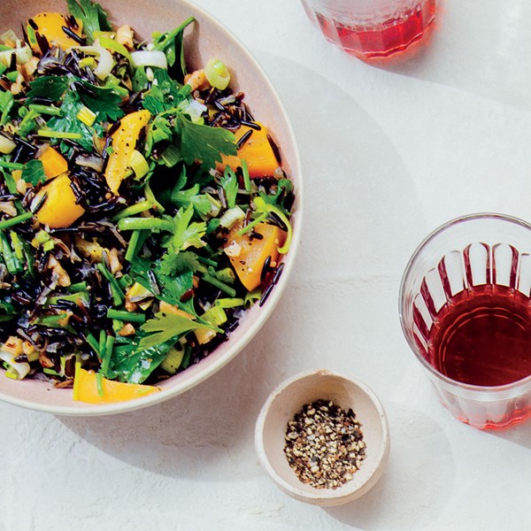 Wild rice and golden beet salad