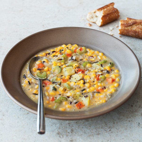 Wild rice corn chowder
