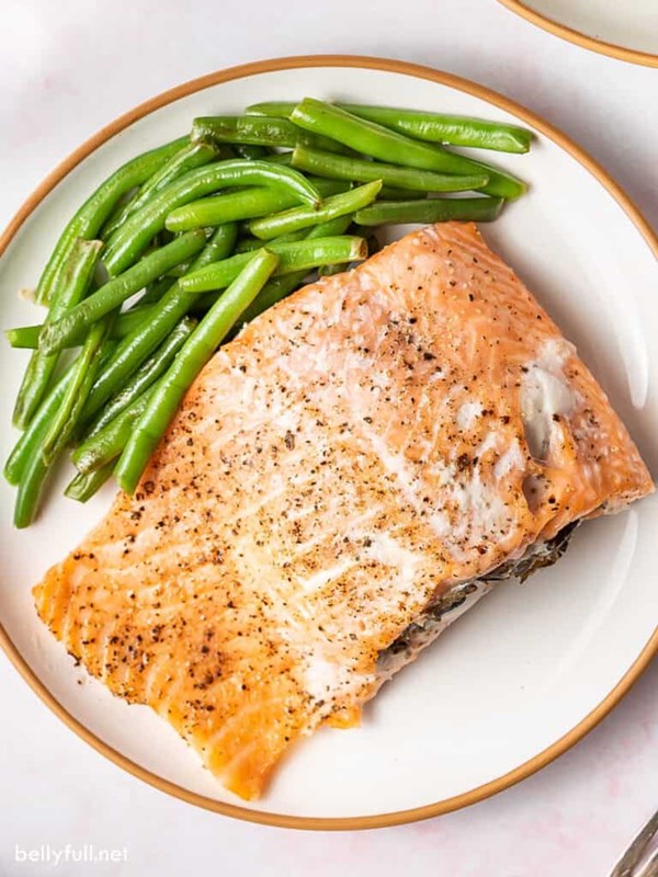 Wild rice stuffed salmon