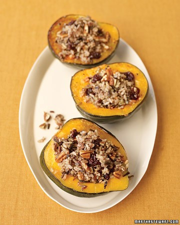 Wild-rice stuffed squash