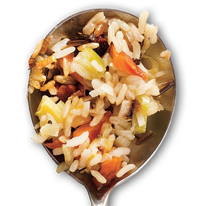 Wild rice stuffing with dried cherries and toasted pecans