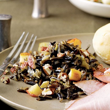 Wild rice with apples