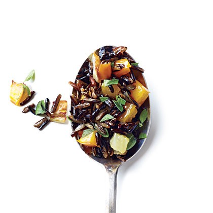Wild rice with bell pepper and fennel