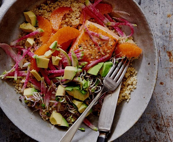 Wild salmon California bowls