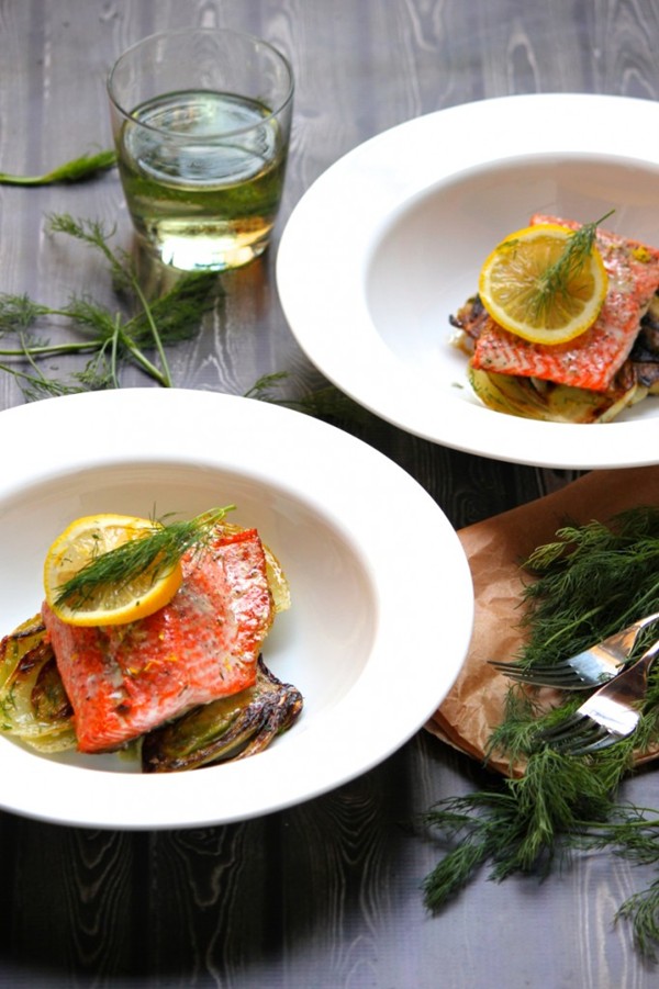 Wild salmon with dill butter & fennel