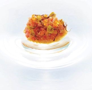 Wild sea prawns, cured mullet roe, salted egg yolk, sea urchin custard, dried evening primrose