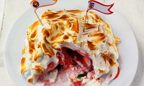 Wild strawberry and lemon balm Eton mess, with strawberry ripple ice-cream sandwich
