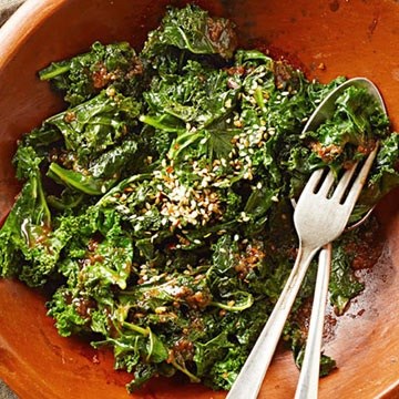 Wilted Asian kale