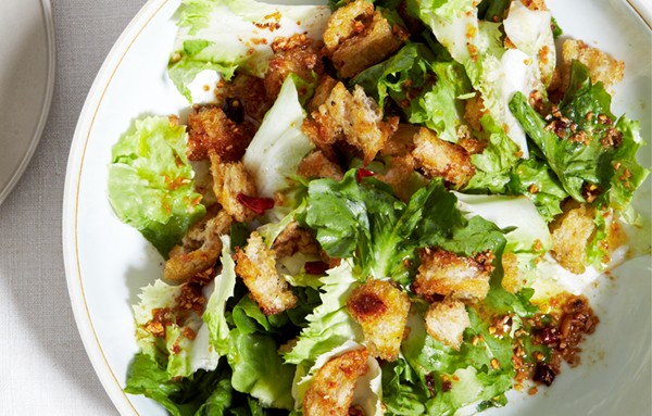 Wilted escarole salad