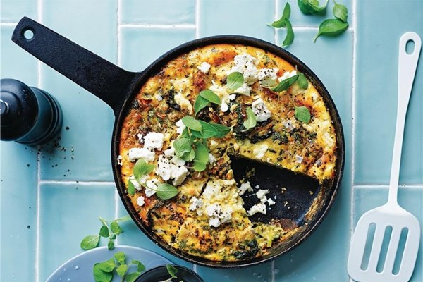 Wilted greens, sauerkraut, leek and feta