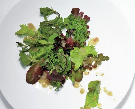 Wilted greens with warm sherry vinaigrette