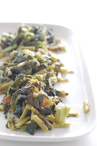 Wilted Italian greens