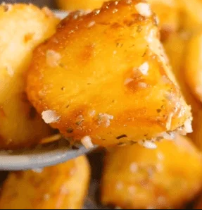 Wine + shallot roast potatoes