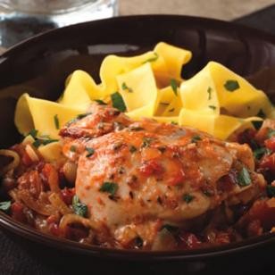 Wine & tomato braised chicken