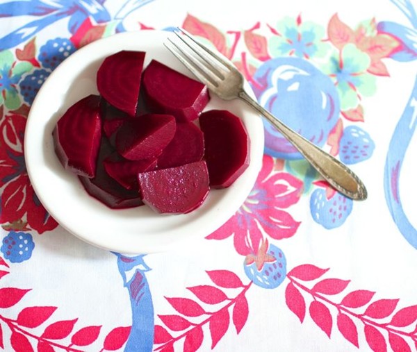Wine-pickled beets