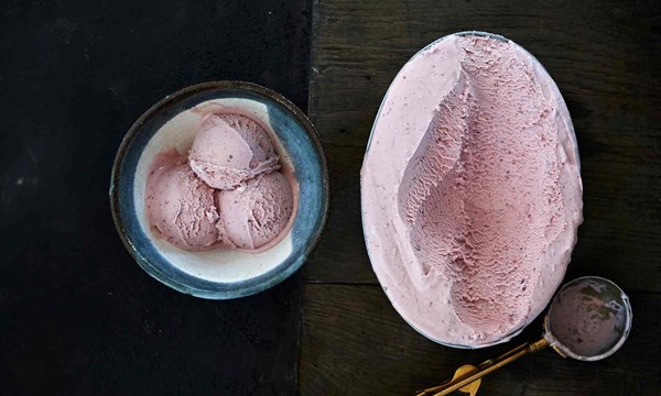 Wine roasted fig ice-cream
