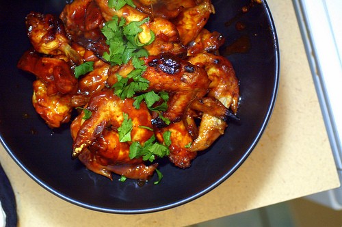 Wings: honey-mustard wings & teriyaki wings