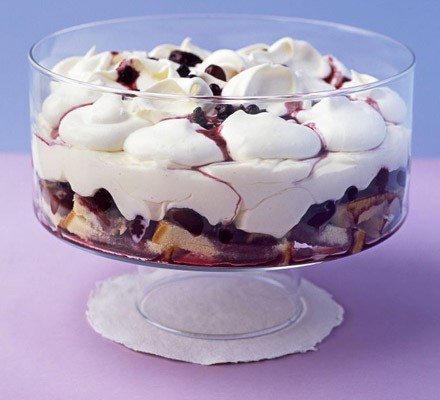 Winter berry trifle