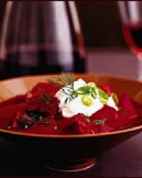 Winter borscht with brisket