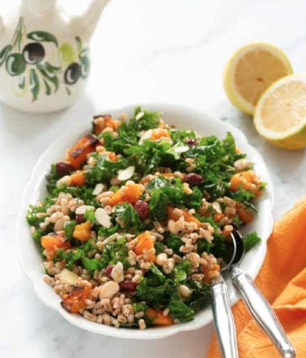 Winter cannellini farro salad