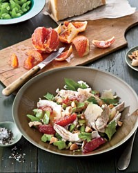 Winter chicken salad with citrus and celery