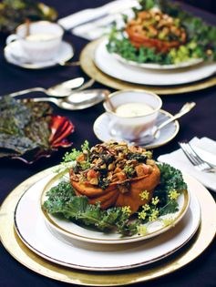 Winter cornucopia squash bowl