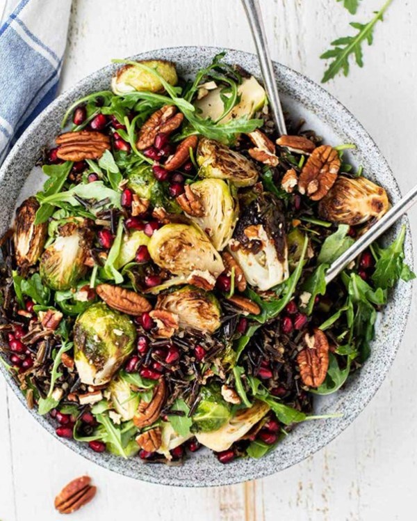 Winter glow wild rice salad 