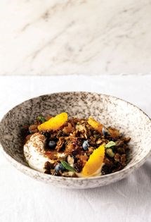 Winter granola and yoghurt