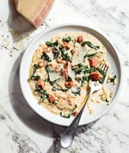 Winter greens and pancetta risotto