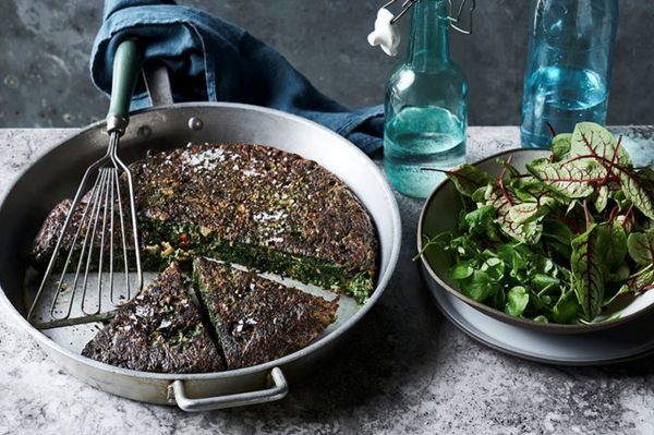 Winter greens torte