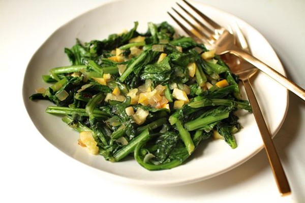 Winter greens with preserved lemon