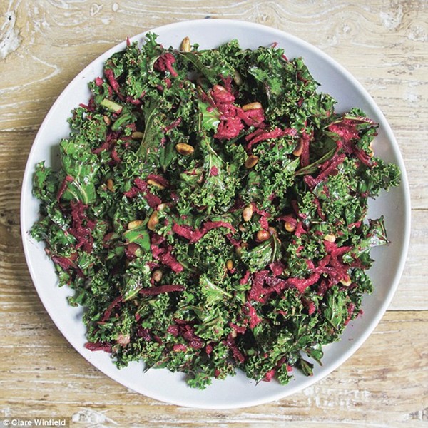 Winter kale salad