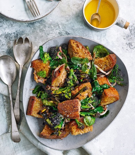 Winter panzanella with chilli, broccoli and anchovies