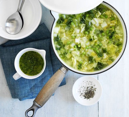 Winter pistou soup