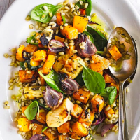 Winter squash and farro salad