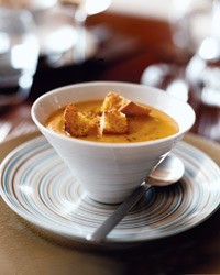 Winter squash soup with pie spices
