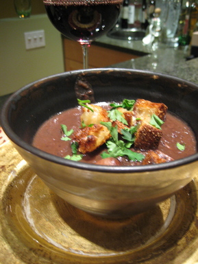 Winter stew drenched in wine