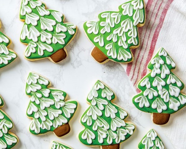 Winter tree cookies