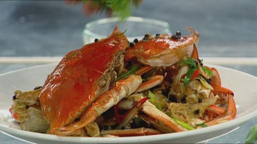 Wok fried black pepper crab