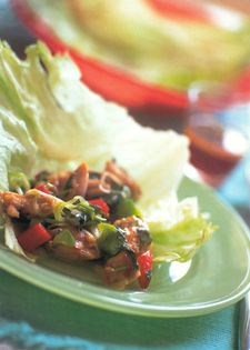 Wolfgang Puck's stir-fried chicken with garlic and fresh coriander