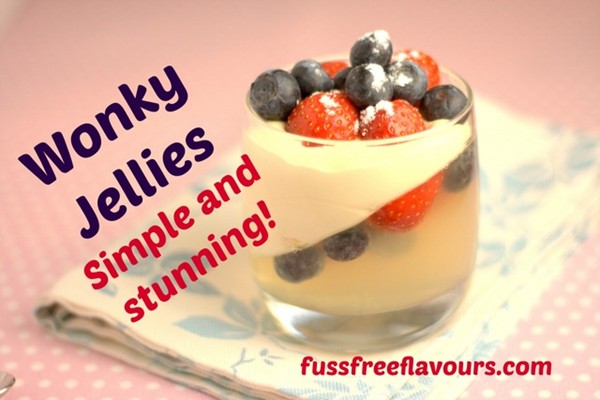 Wonky fruit cordial jellies