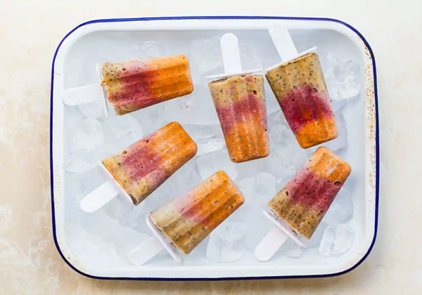 Wonky fruit ice lollies