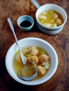 Wontons in a smoky broth