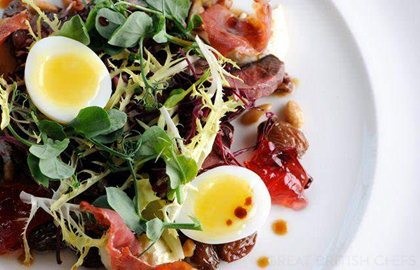 Wood pigeon salad