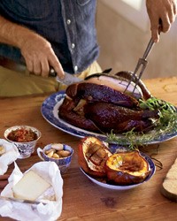 Wood-smoked turkey