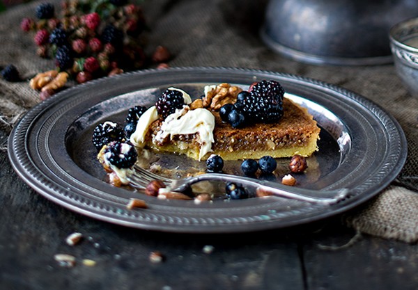 Woodland nut tart