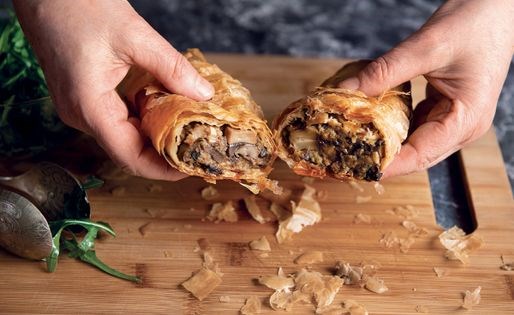 Woodland wild mushroom strudel [Sebastian Carosi]